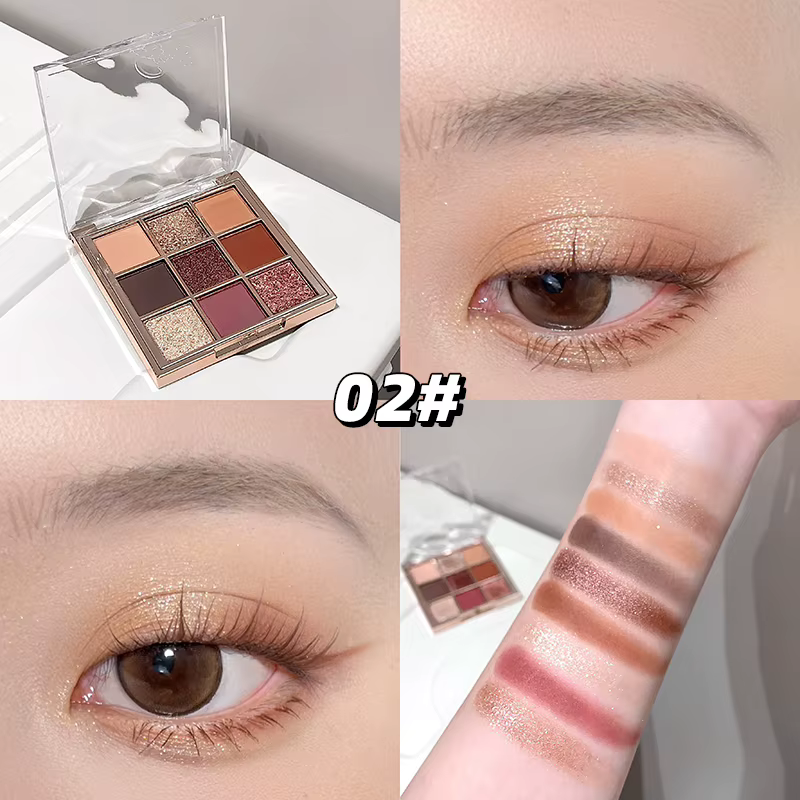 Gege bear 9 couleurs fard à paupières Palette mat miroitant paillettes nu tons neutres lumineux fant