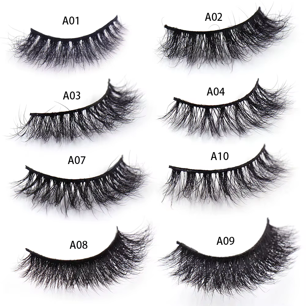 Faux cils de vison 3D avec escalade, faits à la main, bande complète, maquillage, moelleux, sans boî