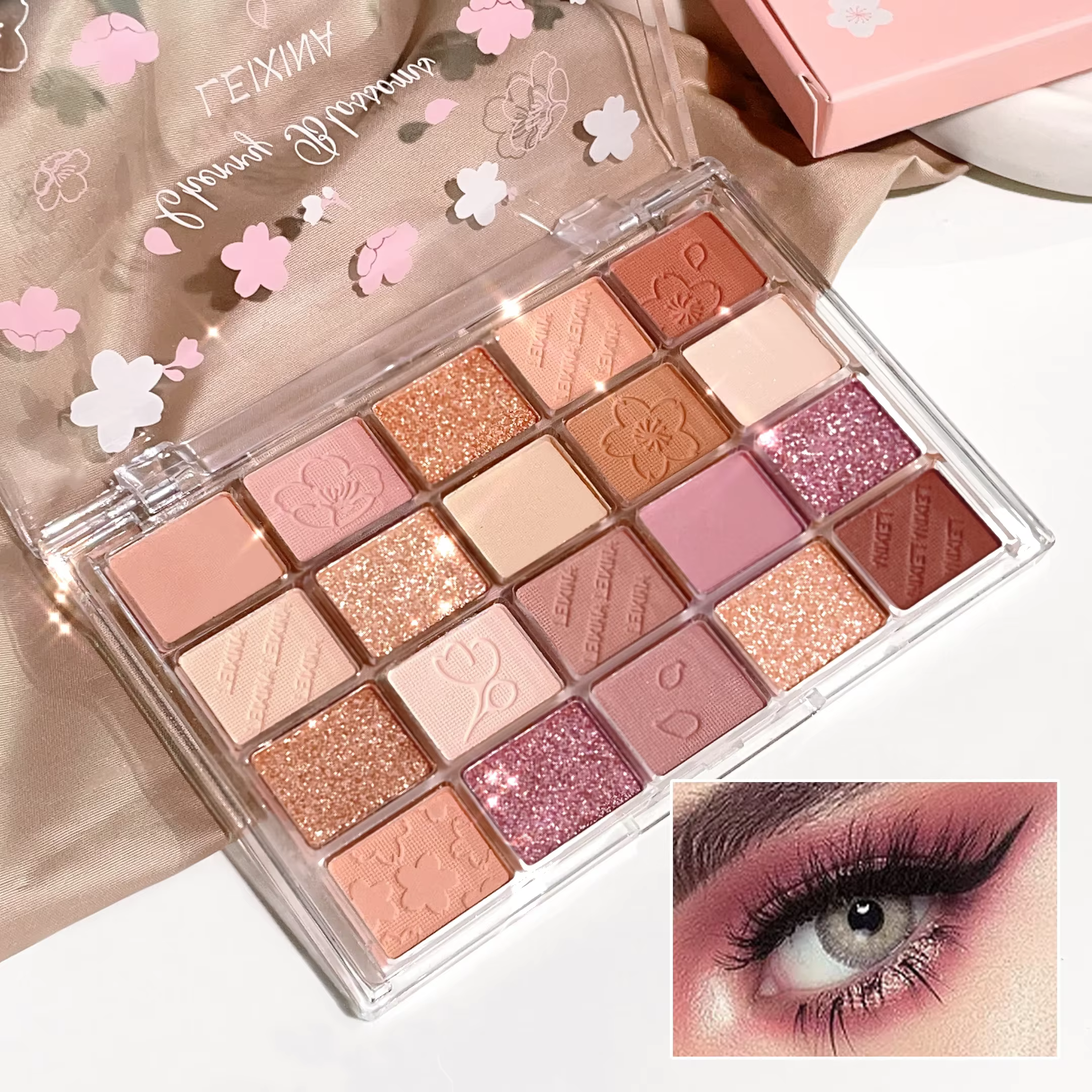 Palette de fards à paupières 20 couleurs – Brillant et mat, hautement pigmenté, mélangeable et longu
