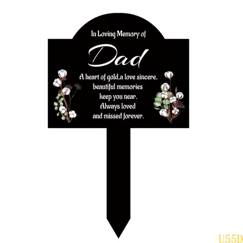 U55d Cemetery Mom Dad Dad Memorial Grave Marker pour hommages Belle décoration du cimetière