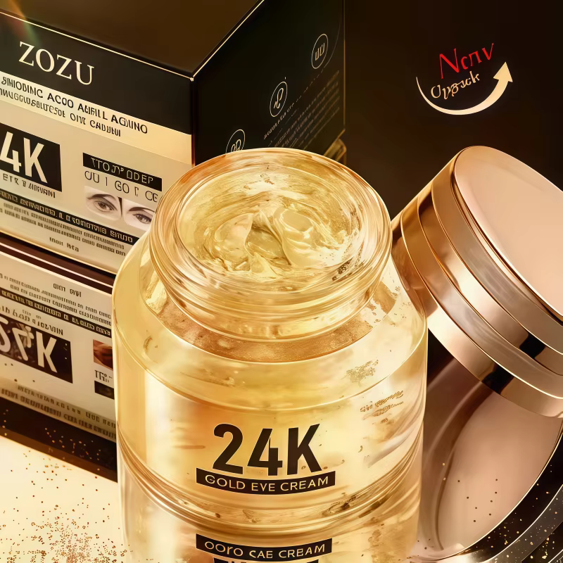 Crème pour les yeux à l'acide hyaluronique 40G24K or, anti-cernes, poches sous les yeux, raffermissa