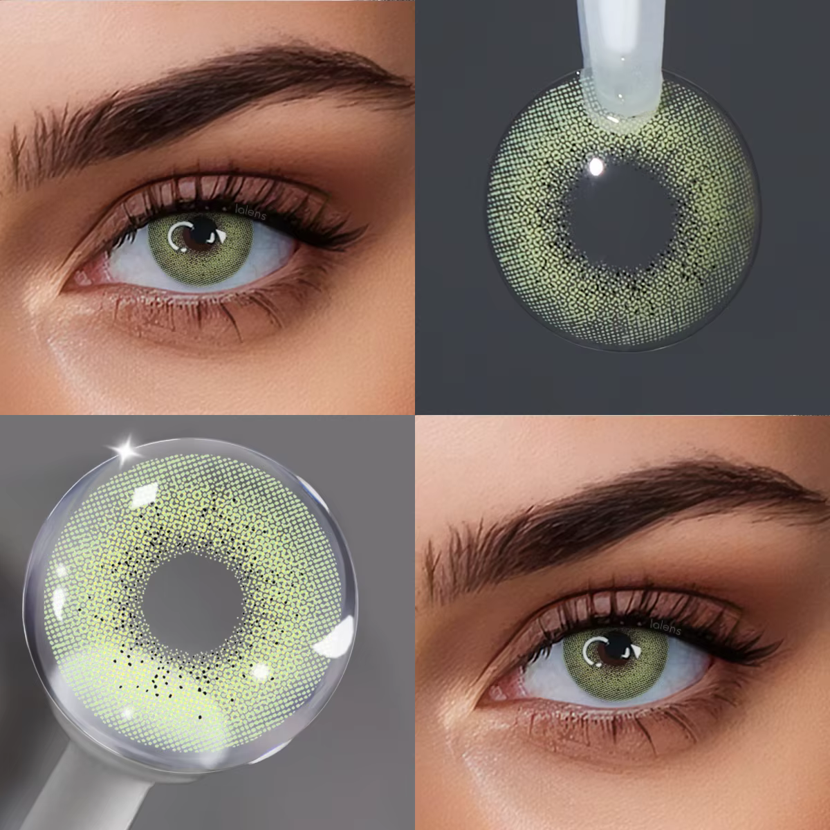 VISUASHOW Lentilles de contact colorées bleu océan naturel demi-annuelles 14,2 mm, lentilles cosméti