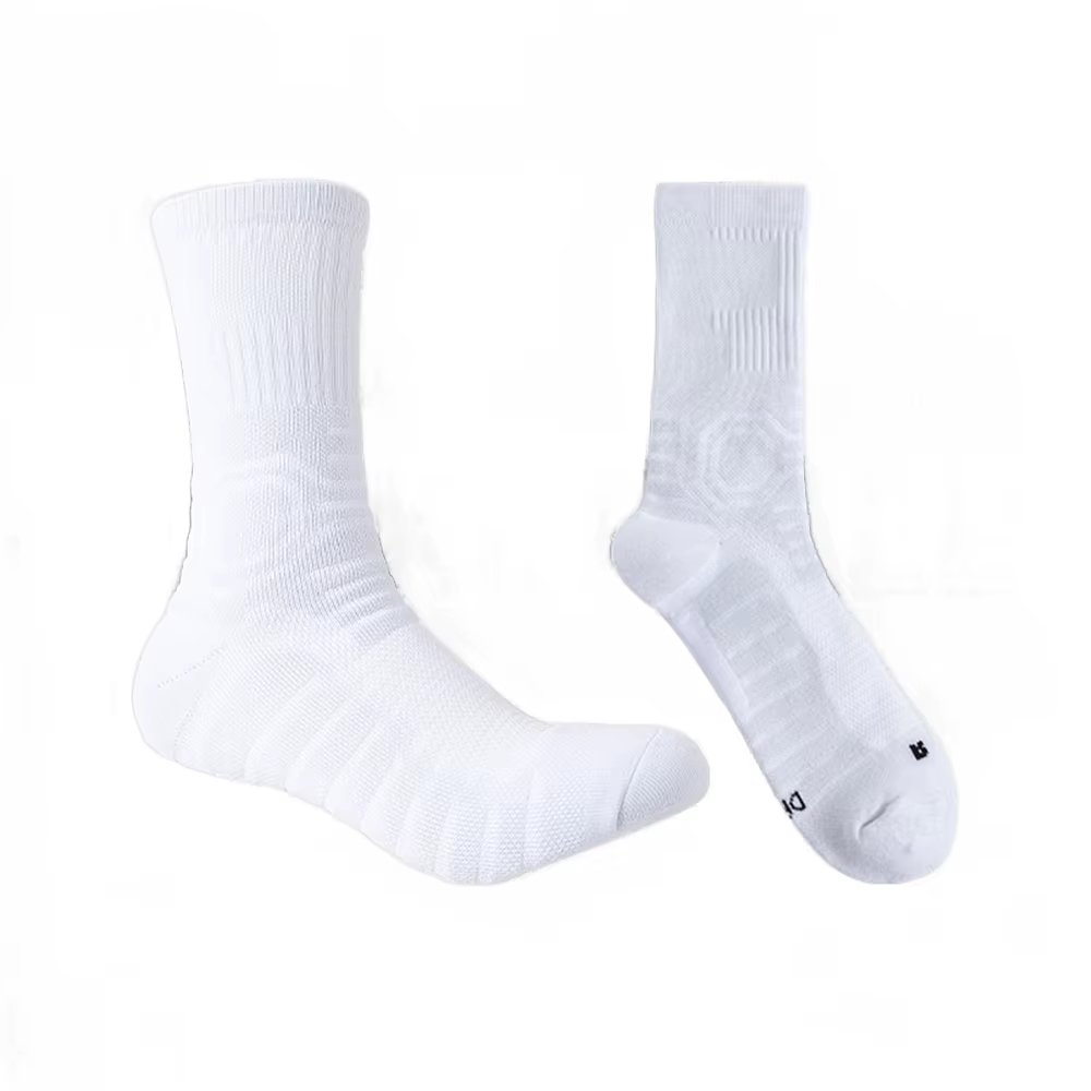 1 paire de chaussettes de basket-ball mi-longues avec fond de serviette épais, chaussettes de sport 