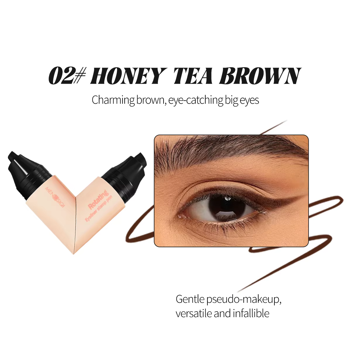1 stylo eyeliner waterproof, séchage rapide, durable, lisse et facile à appliquer, permet de créer u