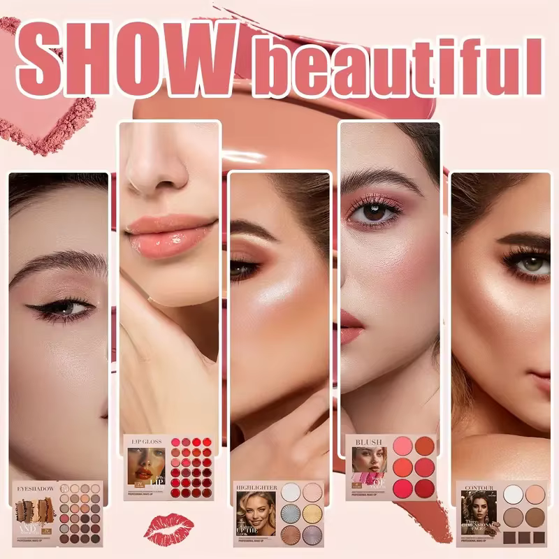 Palette de livres de beauté multicouches de 67 couleurs, un livre de maquillage qui combine des fard