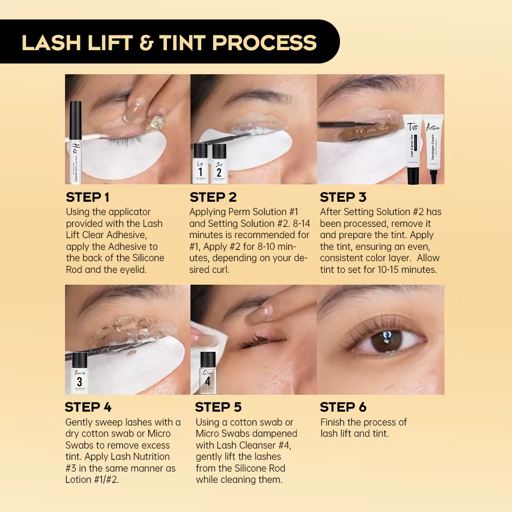 Kit de permanente pour cils et sourcils Gollee, permanente pour cils, kit de lifting des cils semi-p