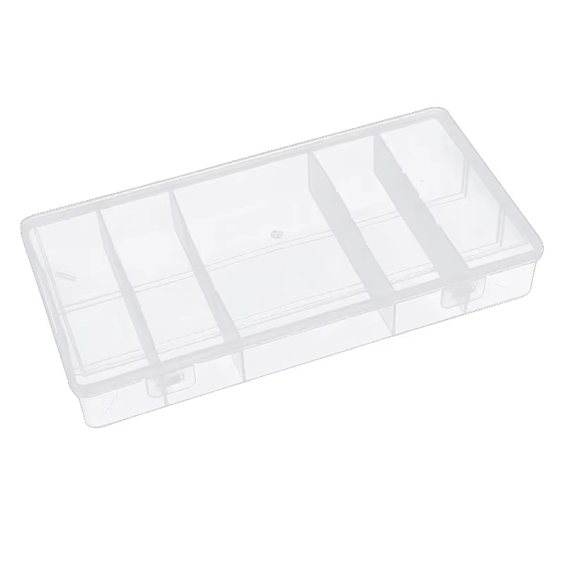 Organisateur d'outils d'extension de cils Vertical à 5 grilles, rectangulaire Transparent avec couve