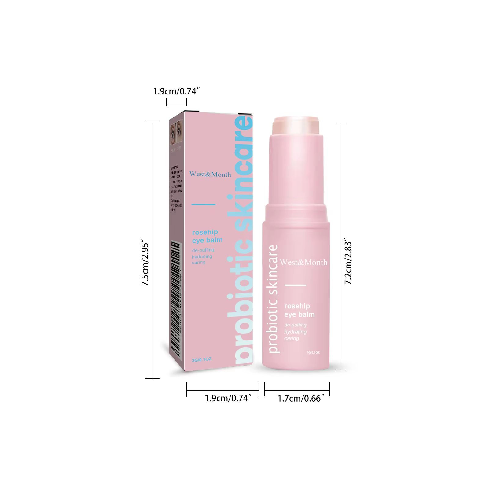Baume pour les yeux de rose musquée Extra pour femmes, pour Lifting du visage, bâton hydratant, hydr