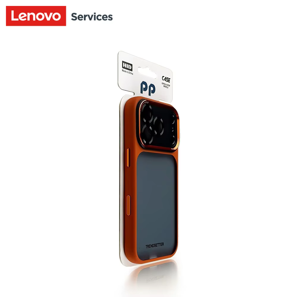 Lenovo – coque de téléphone transparente mate, bouclier Orange de luxe, pour iPhone 16 17 Pro Max, n