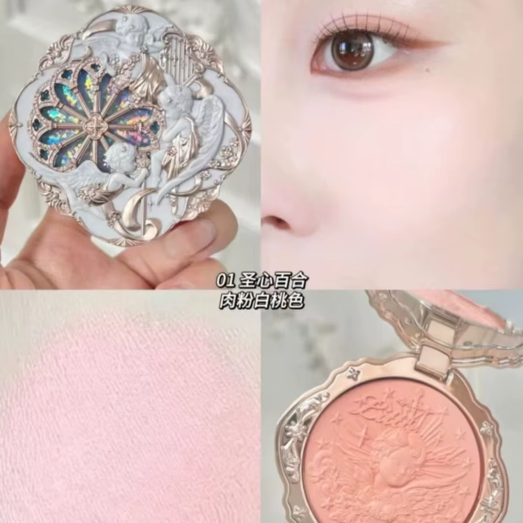 Flower Knows Little Angel Collection Blush crème pour joues couleur naturelle, finition mate et poud