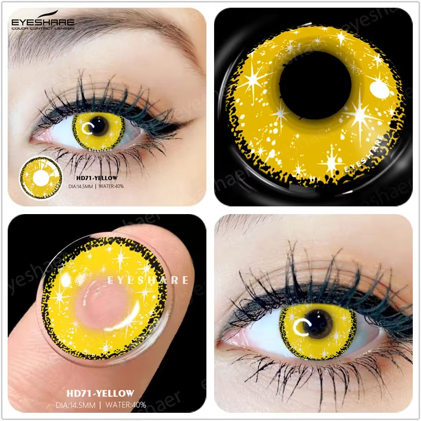 EYESHARE lentilles roses 1 paire de lentilles de contact colorées pour les yeux Halloween Anime yeux