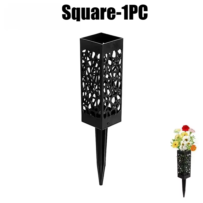 Vases de cimetière commémoratifs avec piquet, porte-fleurs pour tombes, décoration extérieure pour p