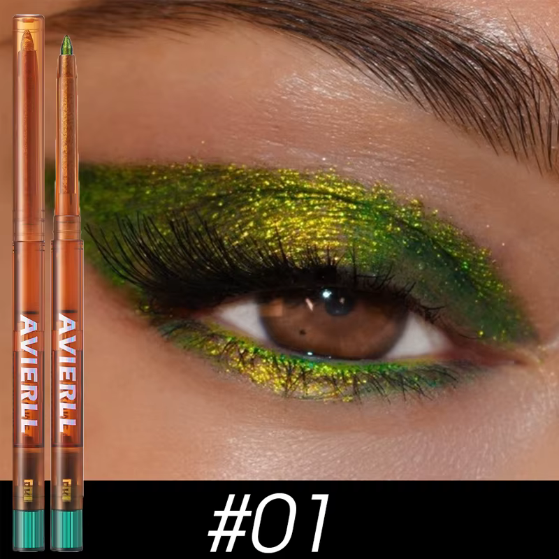 Crayon Eyeliner Chameleon, Fard à paupières et Eyeliner bleu métallisé brillant nacré, Pigment paill