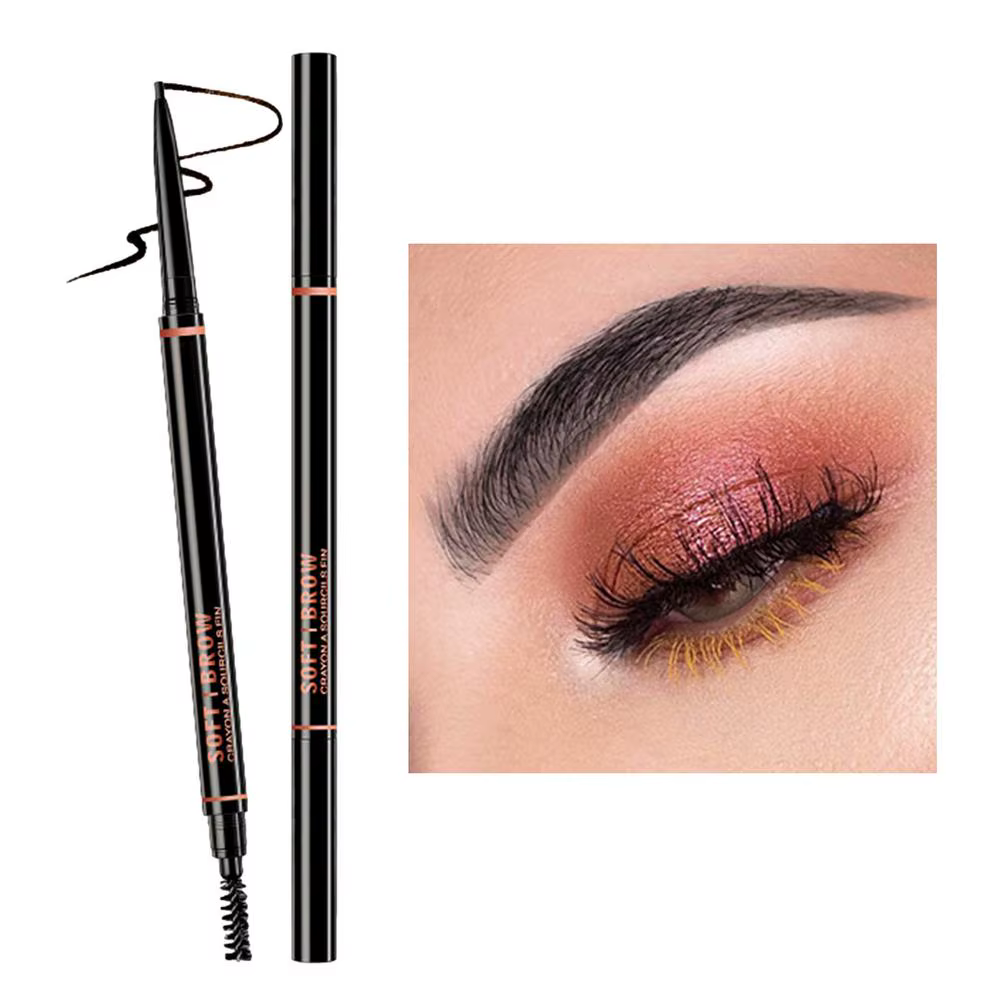 Stylo à sourcils Microblading 2 en 1, crayon à sourcils et brosse à sourcils étanche, outil de maqui