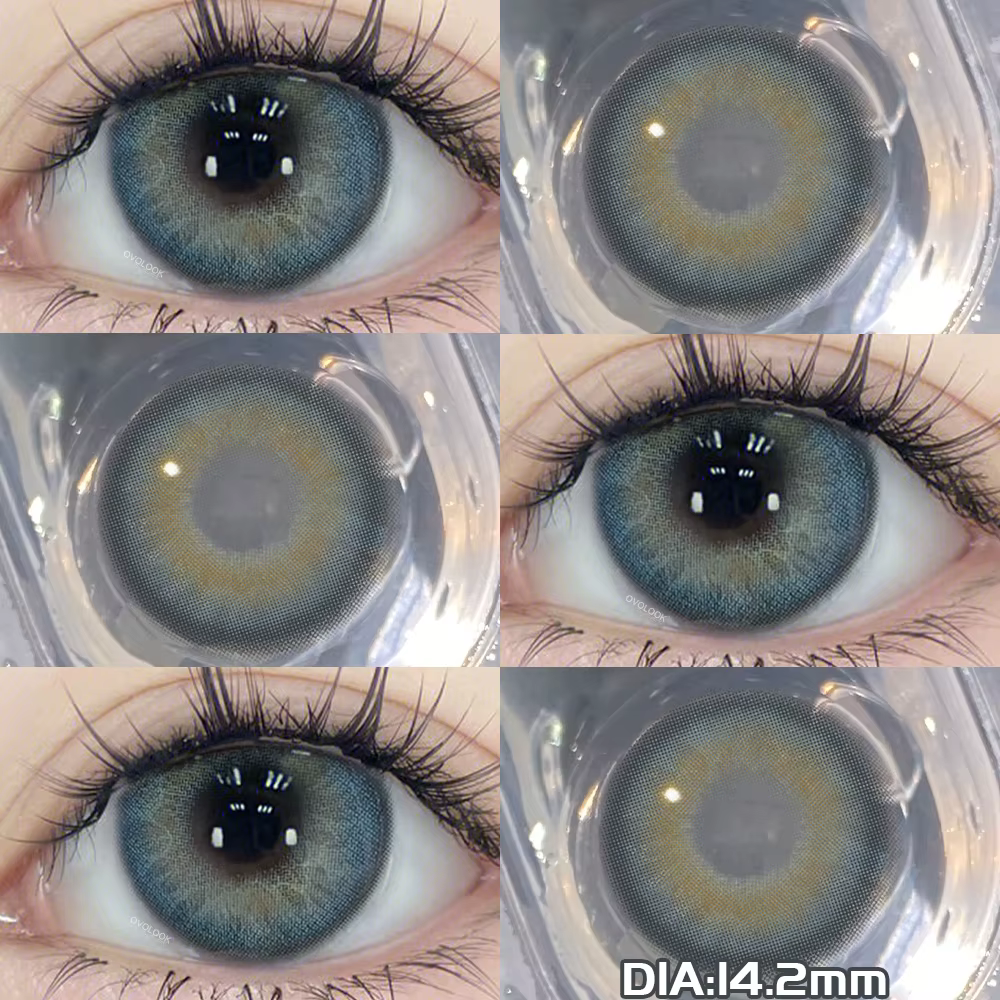 OVOLOOK-2pcs/paire lentilles de Contact colorées populaires pour les yeux couleur naturelle élèves l