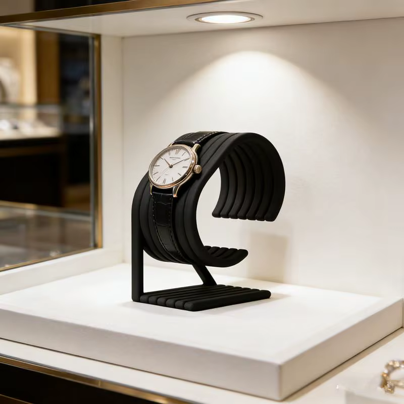 Présentoir à montres en velours pour 3 montres, base élégante pour organiser les bijoux, pour le bur