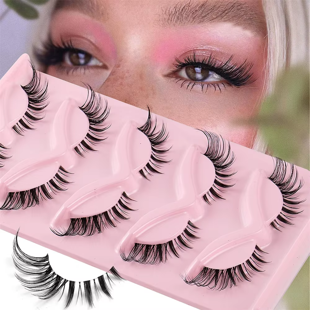 5 paires de cils dramatiques effet œil chat/renard Volume dramatique Extension de cils maquillage 6D