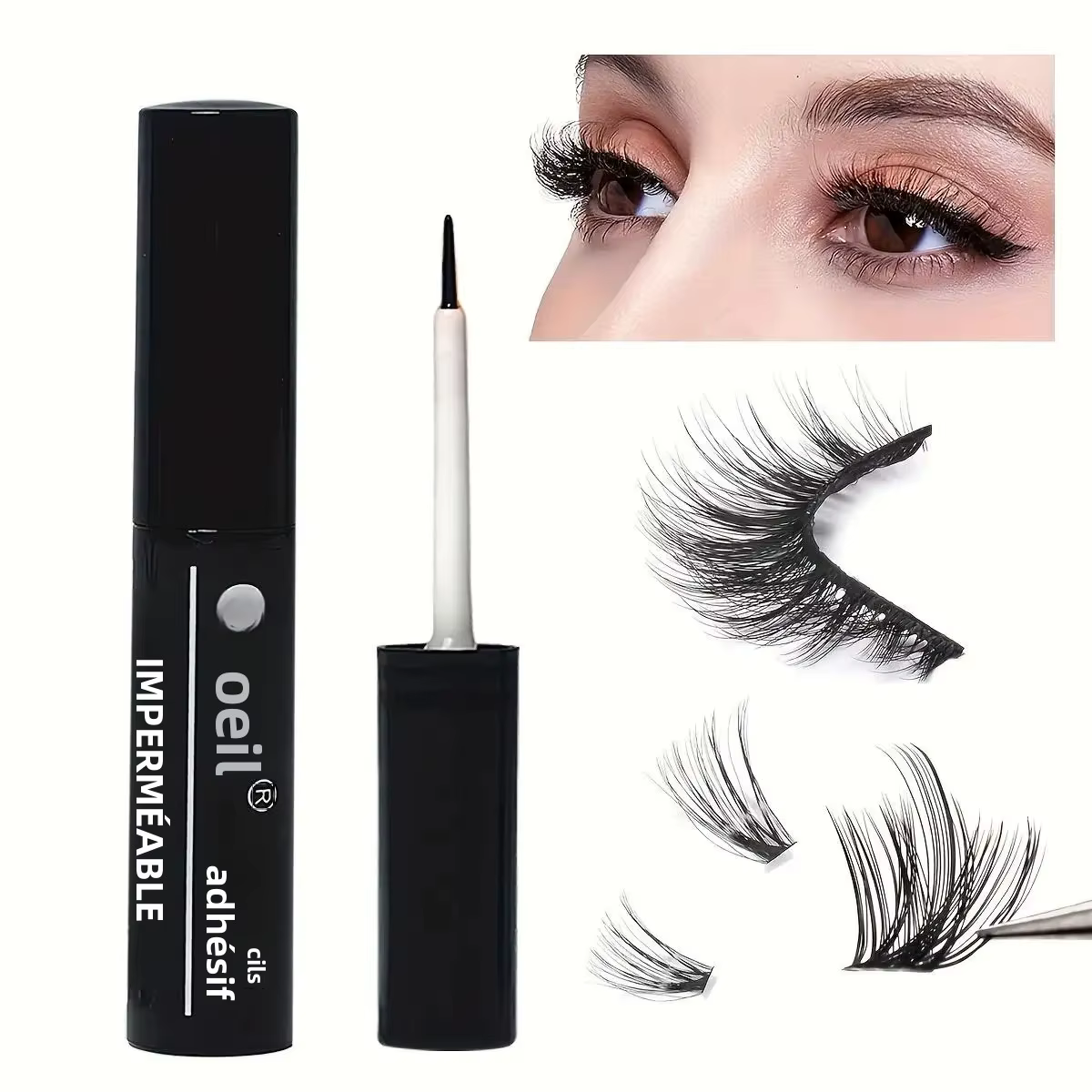 Colle pour faux cils en bande de 5 ml, séchage rapide, longue durée, forte adhérence, sans irritatio