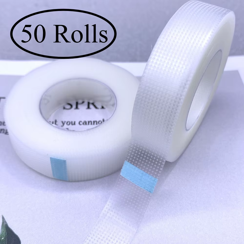 50 rouleaux de ruban d'extension de cils, outils adhésifs PE sous les coussinets oculaires pour cils
