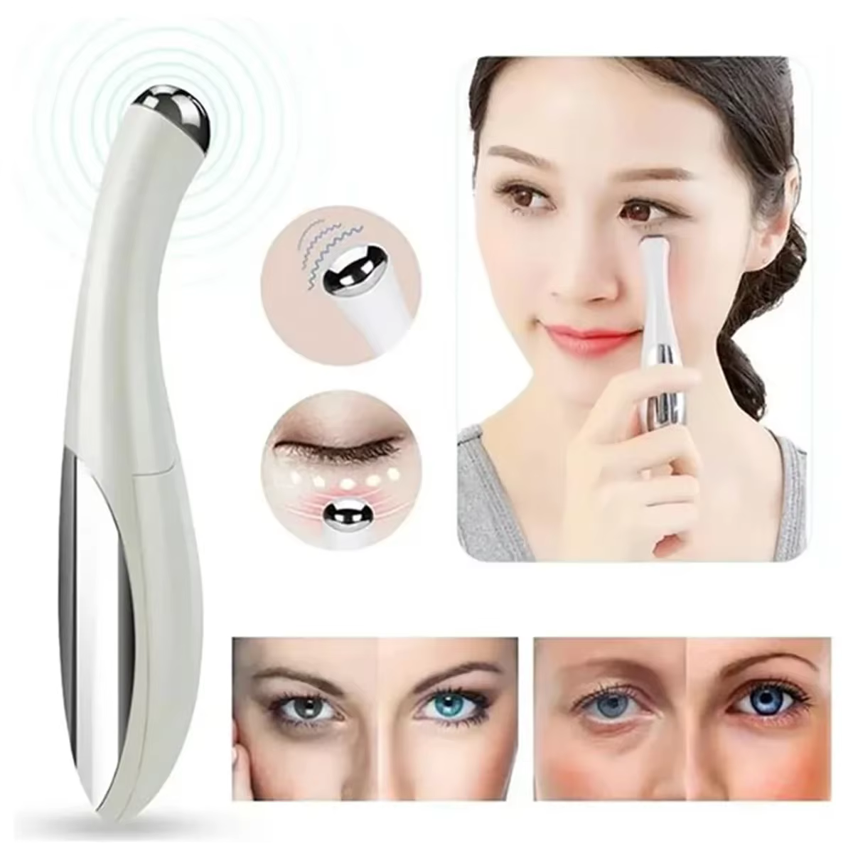 Masseur oculaire électrique pour vibrations, élimination des rides, Anti-âge, Massage des yeux, élim