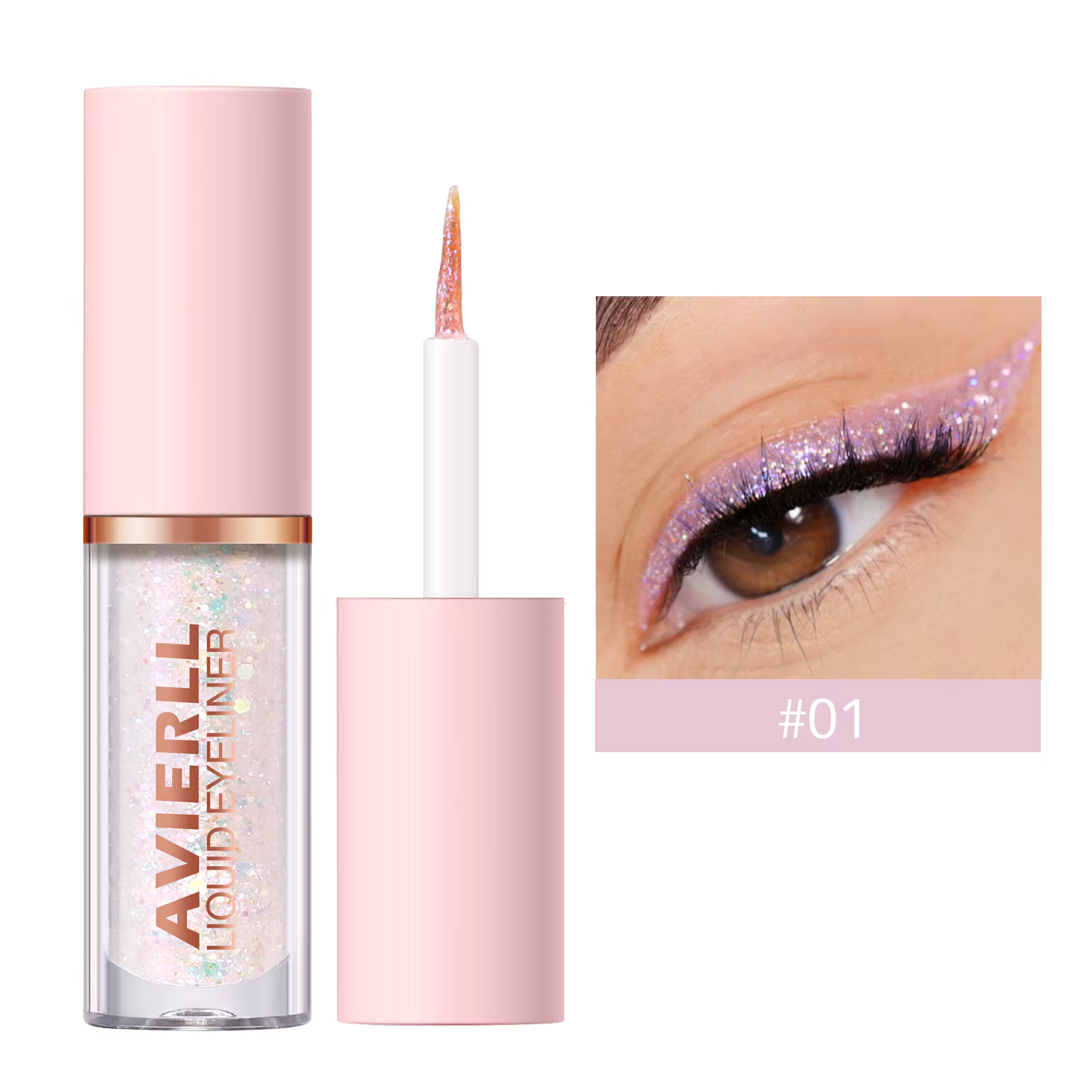 Stylo Eyeliner liquide à paillettes – Maquillage pour les yeux longue durée, résistant aux taches, i