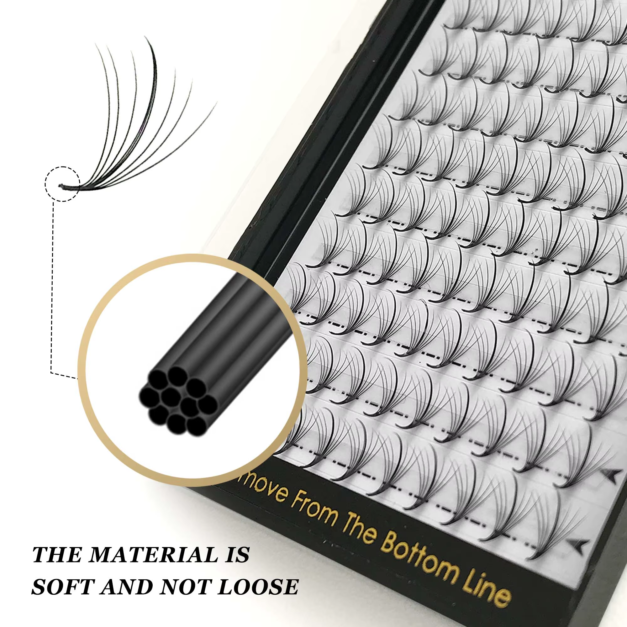 CoMango 7D 300/120fans pointy base premade hybrid fan eyelash extension single&mix8-15 faux vison wi