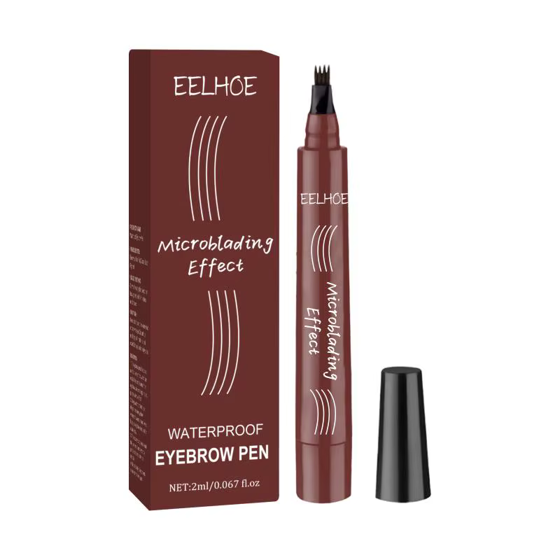 Le crayon à sourcils à quatre pointes Eelhoe améliore la forme des sourcils, résistant à l'eau et à