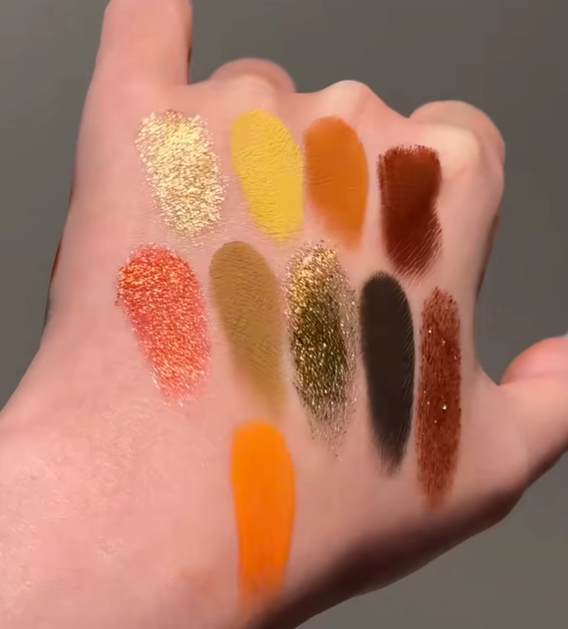 Palette de fards à paupières U Cosmetic Dusk Sands 10 couleurs, mat, nacré, caméléon, rose gold, maq