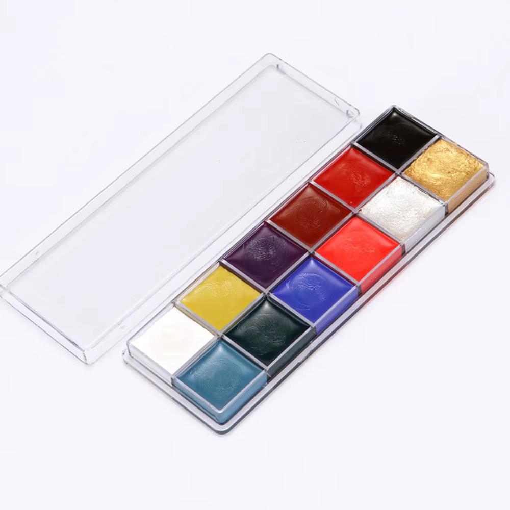 12 couleurs/ensemble nouveau visage maquillage peinture Pigment Eye Liner peinture à l'huile Art vis