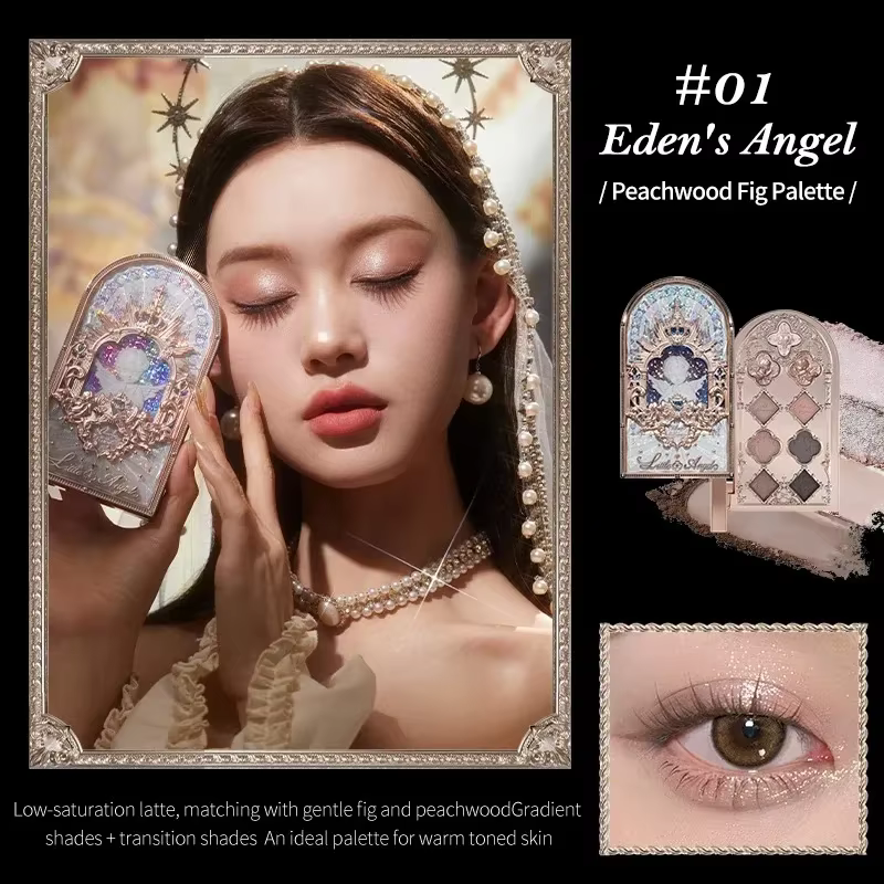 Palette de fards à paupières Little Angel Flower Knows, palette de maquillage scintillante pour les 