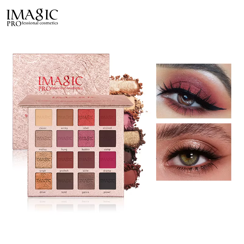 IMAGIC – Palette de fard à paupières, maquillage mat, à reflets, scintillant, nacré, imperméable, po