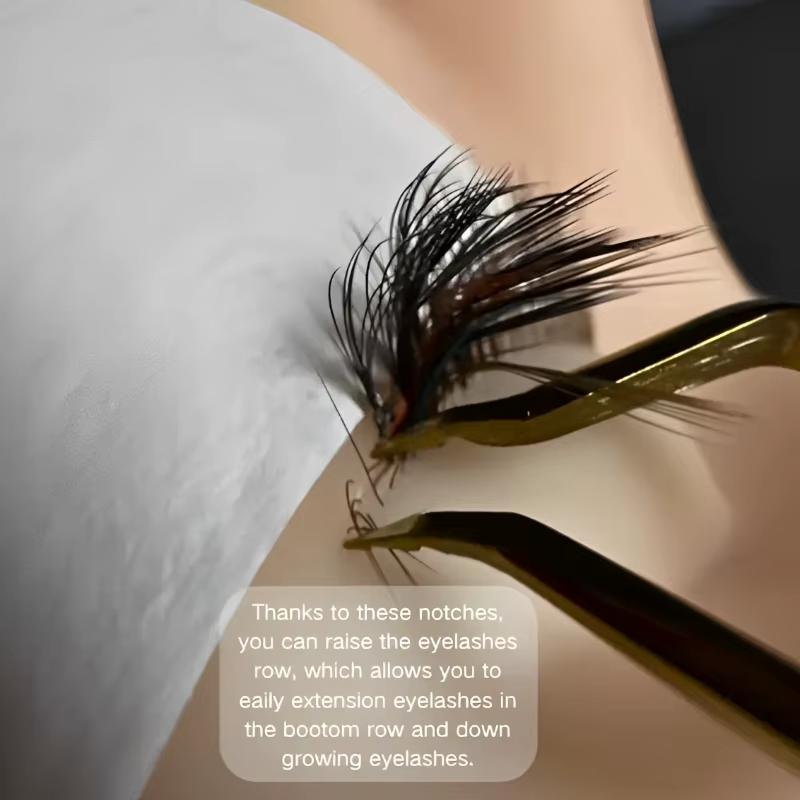 Pincettes d'extension de cils isolantes, nouveau design, pincettes à pointe incurvée en acier inoxyd