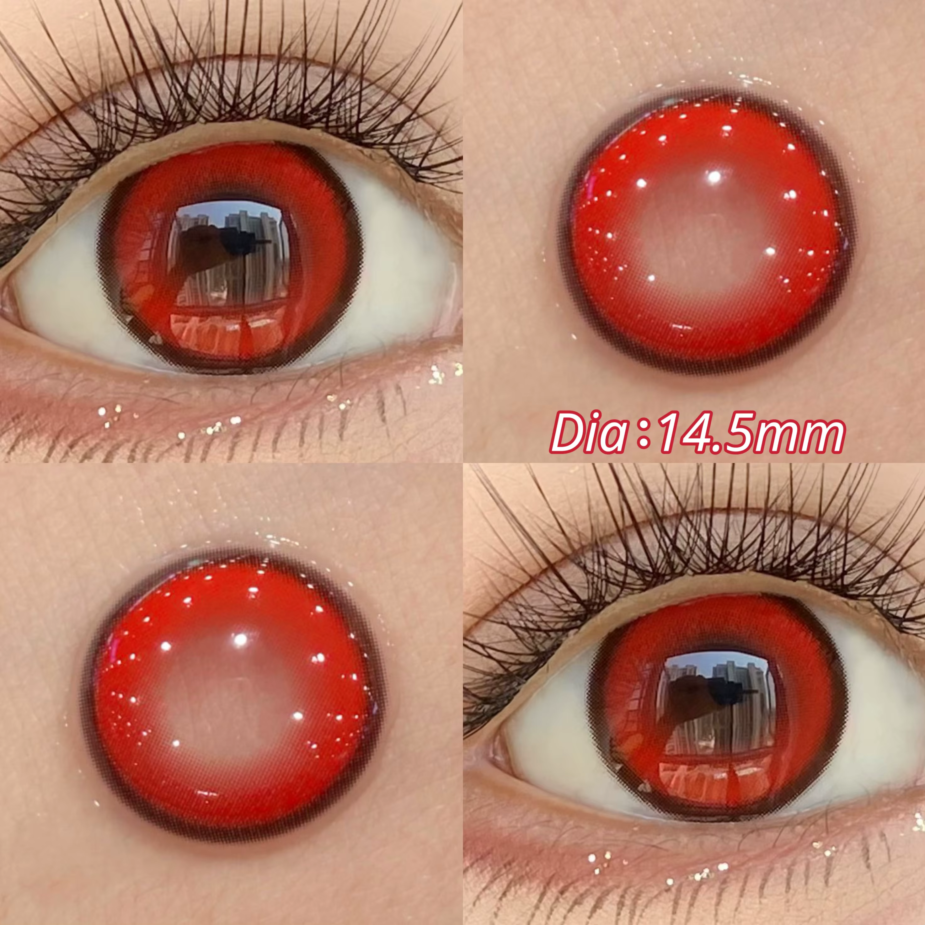 OVOLOOK-2pcs/paire beauté violet lentille de Contact pour les yeux bleu élève Cosplay maquillage len
