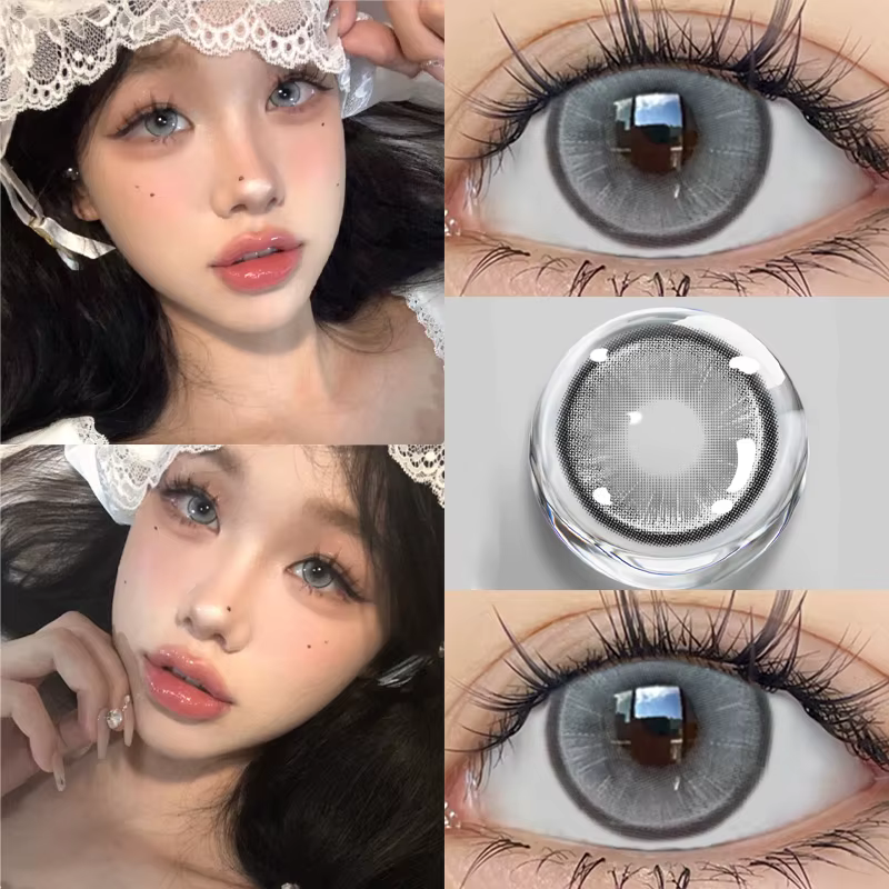 DUOXIU 1 paire de lentilles de contact de couleur myopie annuelle pour les yeux bruns-lentilles soup