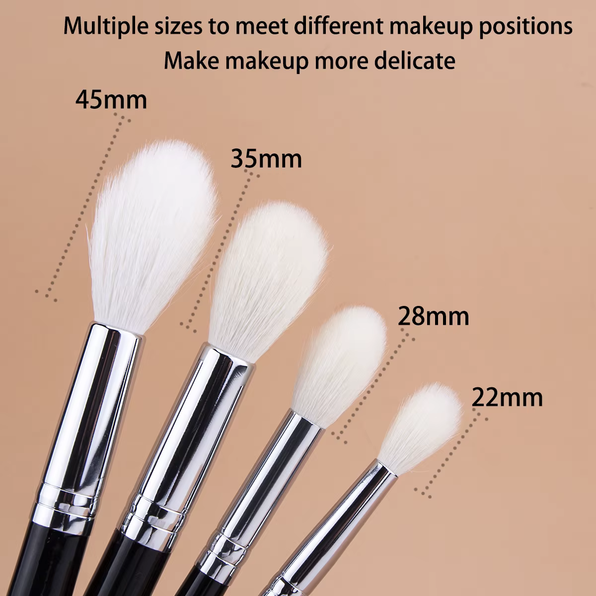 Pinceau surligneur de maquillage 100% poils de chèvre, surligneur conique, poudre de réglage du visa