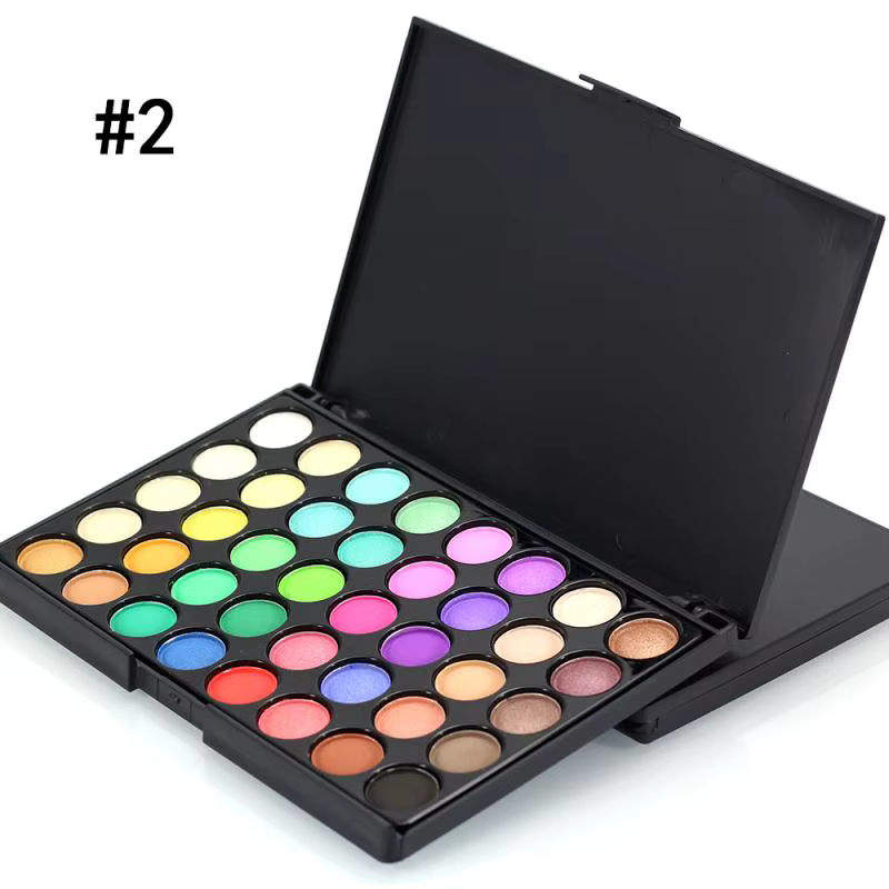 Palette de fards à paupières ultimes, 40 couleurs, finitions mates et scintillantes, tons terre, Kit