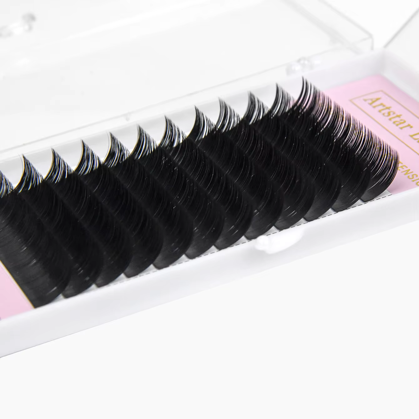 ARTSTAR 12 rangées/plateau faux cils J B Curl 6-20mm Extensions de cils noir mat outil de maquillage