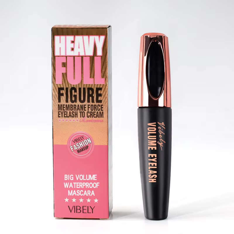 Vibely-Maquillage pour les yeux, noir, dodu, 4D, waterproof, épais, mince, bouclé