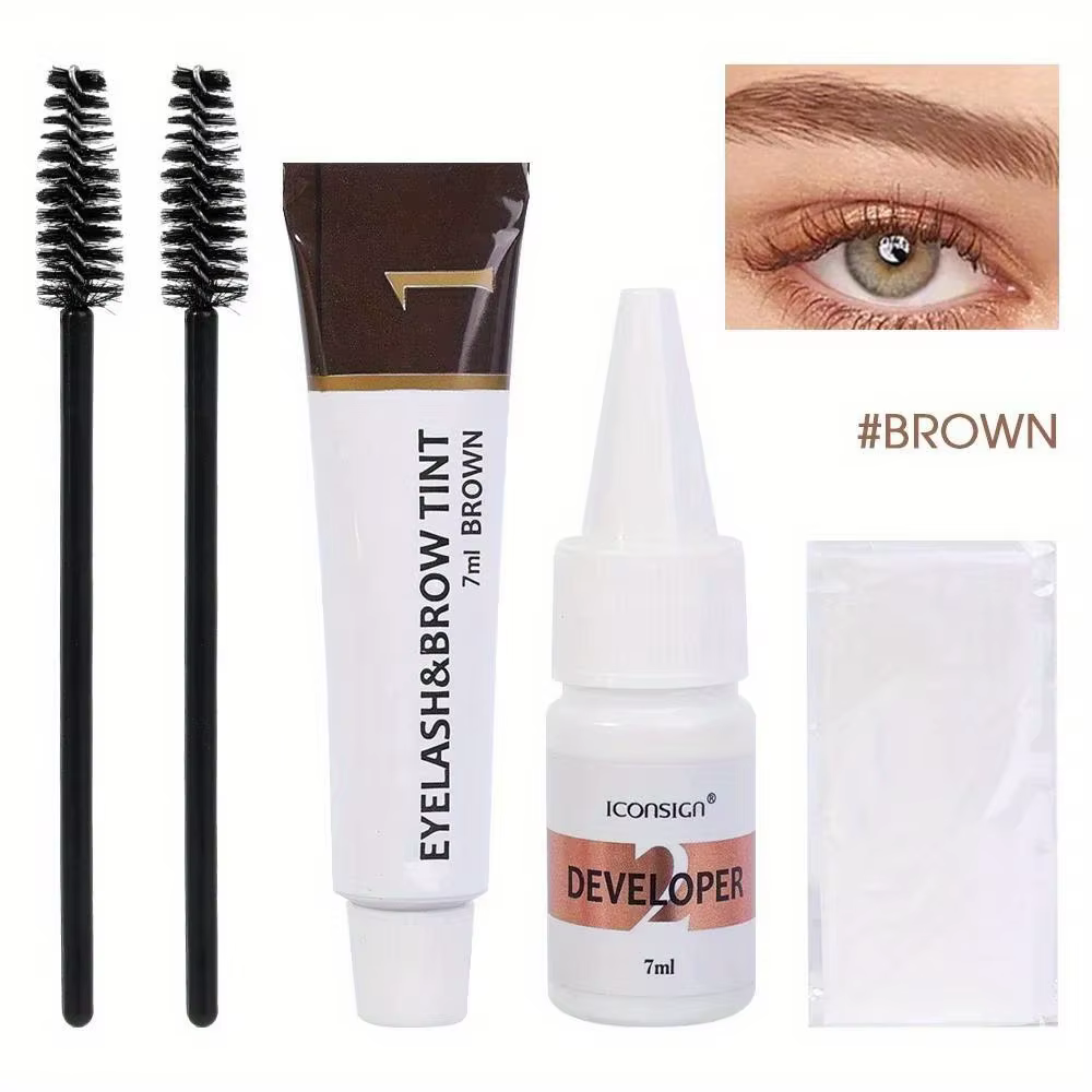 Kit de teinture des cils et des sourcils 2 en 1, outil de maquillage professionnel pour la coloratio