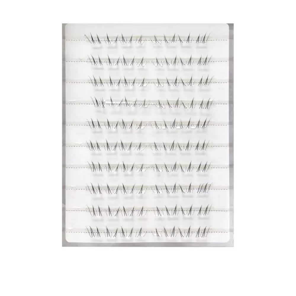 Extensions de cils inférieurs individuels 4-6mm, bouquets de cils sans colle, courbure C, noirs, aut