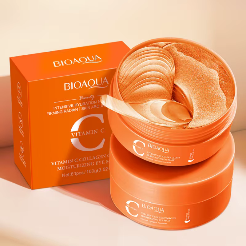 Masque pour les yeux hydratant au collagène et à la vitamine C, hydratant, éclaircissant et embellis