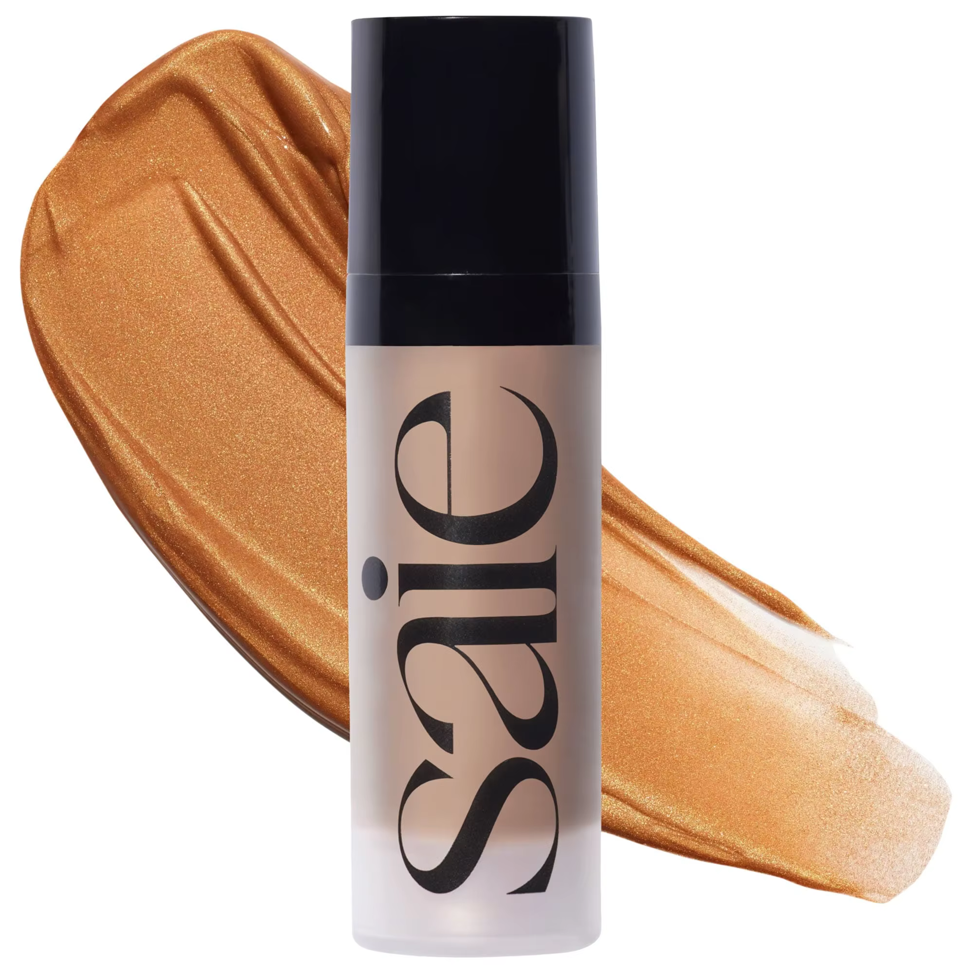 Saie Glowy Gel Hydratant Illuminateur Liquide Effet Rosée pour le Visage et le Corps, Contouring, Éc