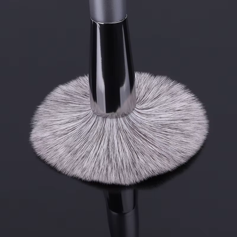 KLINA 12 pièces Kit de pinceaux de maquillage professionnel naturel chèvre cheveux fond de teint pou