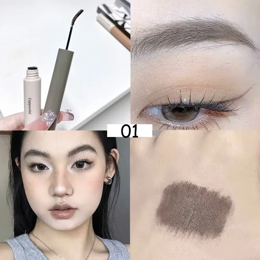 Mascara teinté pour sourcils imperméable en 5 couleurs, gel pour sourcils naturels, mascara pour sou