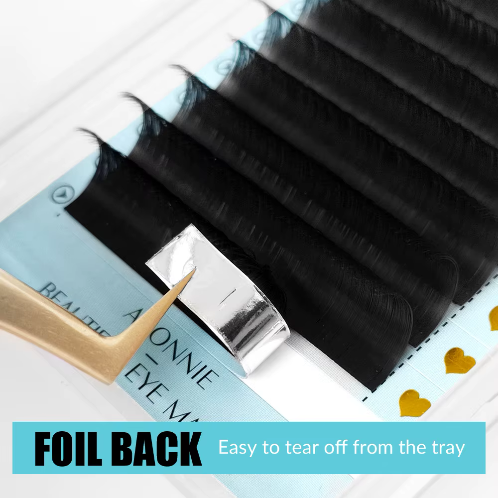 Abonnie LJ Curl Cashmere Extensions de cils classiques LB curl Cils moelleux Noir mat