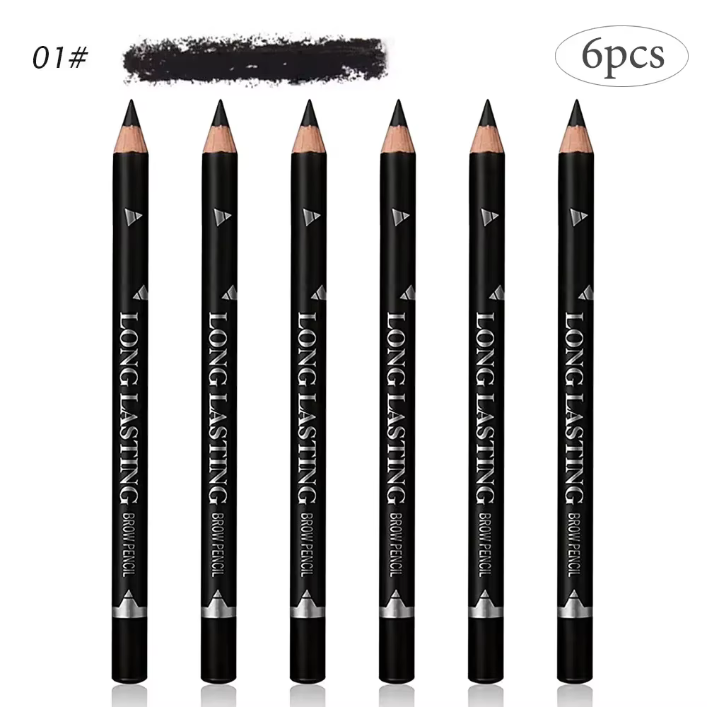 Crayon à sourcils étanche, couleur facile, naturel, noir, marron, stylo de maquillage pour les yeux,