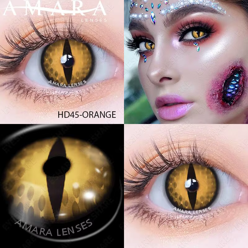 AMARA – lentilles de Contact de couleur jaune pour les yeux, maquillage, beauté, cosmétique, accesso
