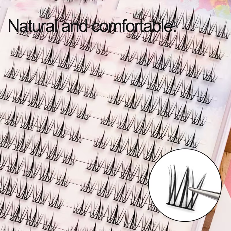 Grappe de cils d'extension de faux cils de grande capacité 384 pièces pour la beauté