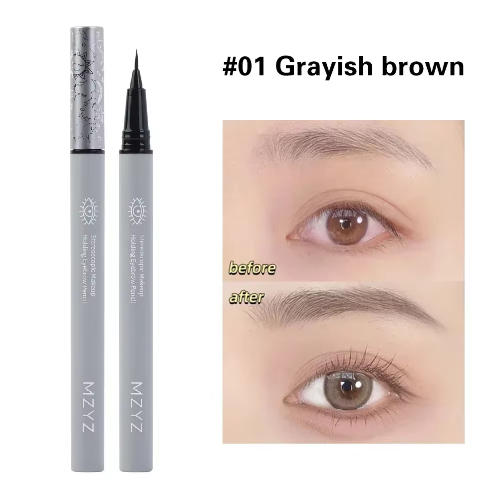 Crayon à sourcils liquide à l'eau, imperméable, longue durée, sans floraison, Eyeliner couché, ver à