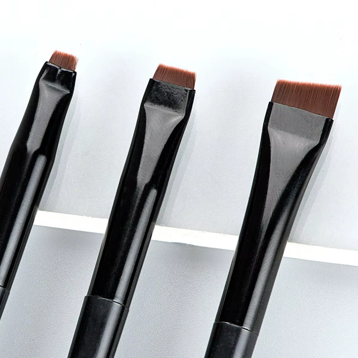 3 pièces/ensemble lame Eyeliner brosse sourcil brosse Portable plat fin Eye Liner sourcils Contour p
